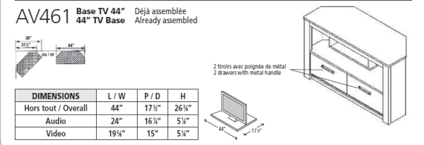 Nouveau Concept - AV461 Base TV – Image 2