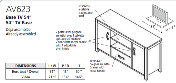 Nouveau Concept - AV623 Base TV – Image 2