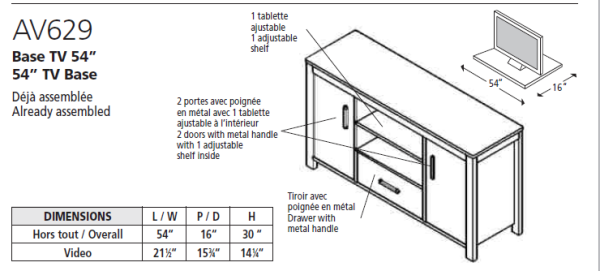 Nouveau Concept - AV629 Base TV – Image 2