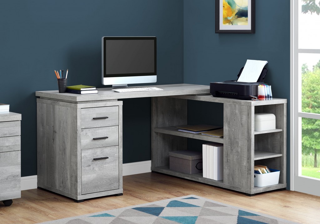 MONARCH SPECIALTIES Bureau d'ordinateur Monarch en L bois taupe